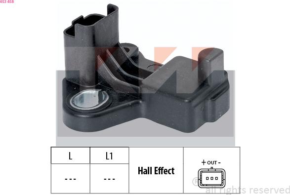 KW 453 458 - Crankshaft position sensor, RPM car-mod.net