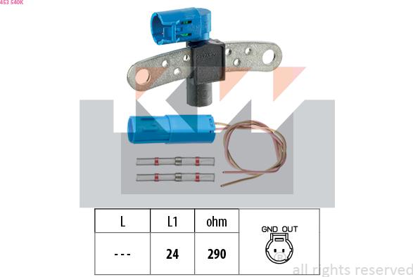KW 453 540K - Crankshaft position sensor, RPM car-mod.net