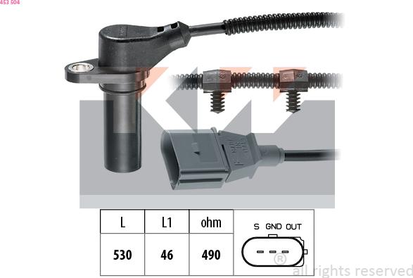 KW 453 504 - Crankshaft position sensor, RPM car-mod.net