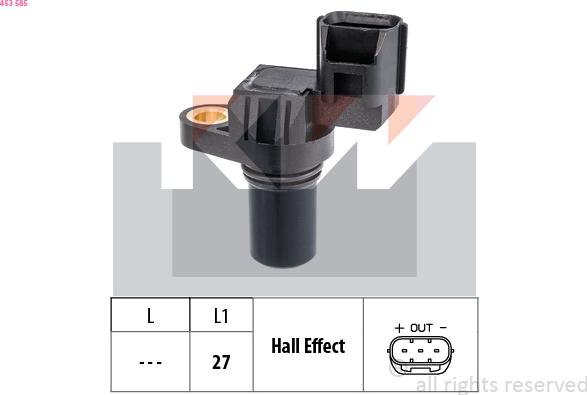 KW 453 585 - Crankshaft position sensor, RPM car-mod.net