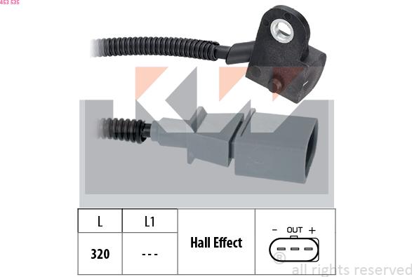KW 453 535 - Camshaft position Sensor car-mod.net