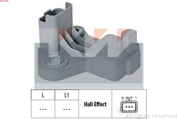 KW 453 602 - Crankshaft position sensor, RPM car-mod.net