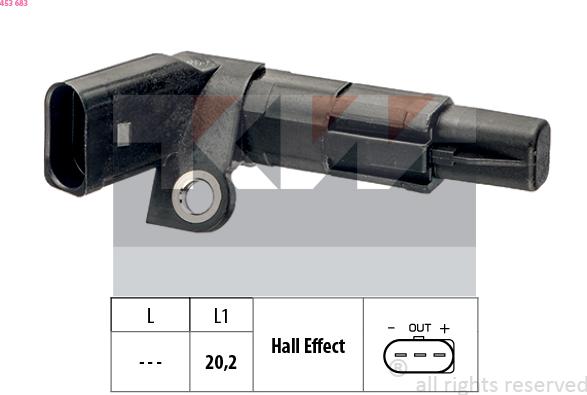 KW 453 683 - Crankshaft position sensor, RPM car-mod.net
