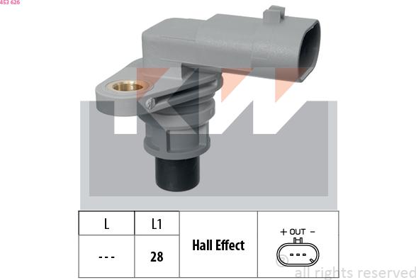 KW 453 626 - Camshaft position Sensor car-mod.net