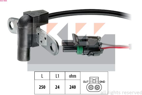 KW 453 008 - Crankshaft position sensor, RPM car-mod.net