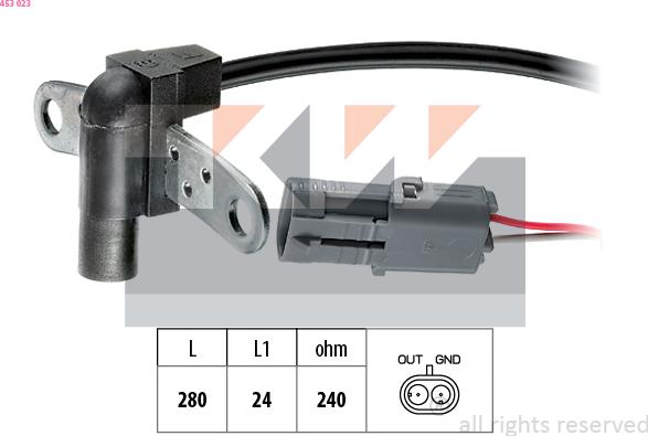KW 453 023 - Crankshaft position sensor, RPM car-mod.net