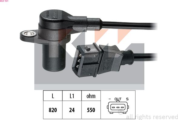 KW 453 151 - Crankshaft position sensor, RPM car-mod.net