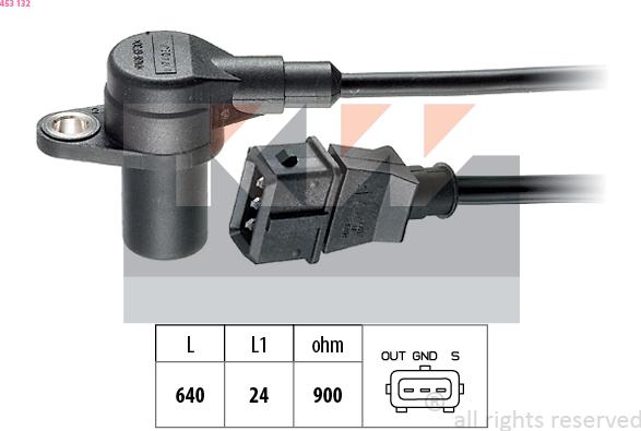 KW 453 132 - Crankshaft position sensor, RPM car-mod.net