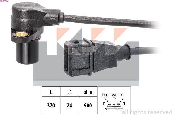 KW 453 842 - Crankshaft position sensor, RPM car-mod.net