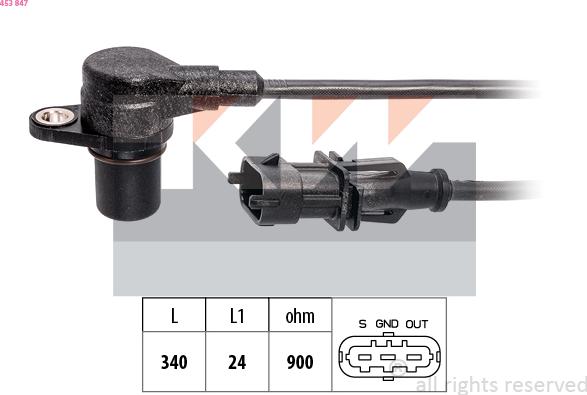 KW 453 847 - Crankshaft position sensor, RPM car-mod.net