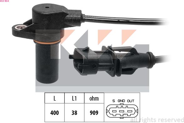 KW 453 854 - Crankshaft position sensor, RPM car-mod.net