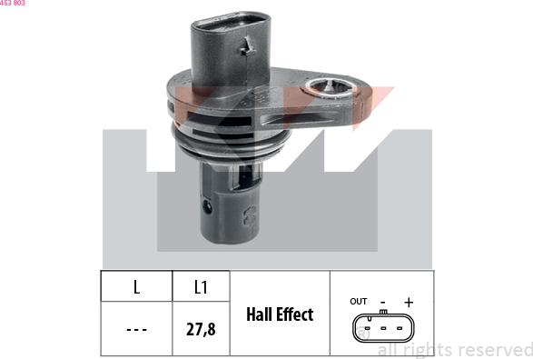 KW 453 803 - Camshaft position Sensor car-mod.net