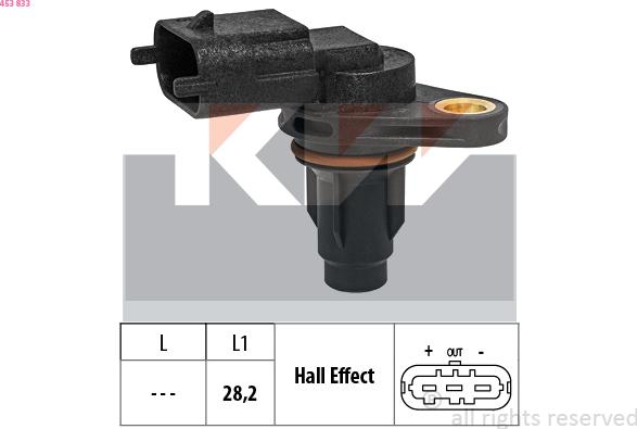 KW 453 833 - Camshaft position Sensor car-mod.net