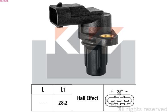 KW 453 832 - Camshaft position Sensor car-mod.net