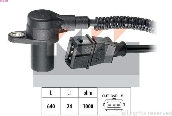 KW 453 301 - Crankshaft position sensor, RPM car-mod.net