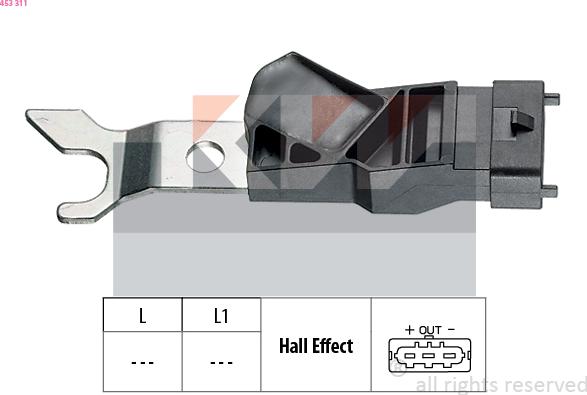 KW 453 311 - Camshaft position Sensor car-mod.net