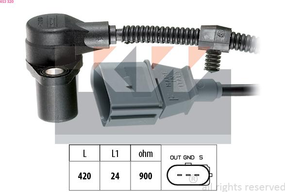 KW 453 320 - Crankshaft position sensor, RPM car-mod.net