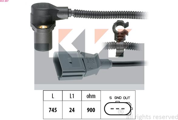 KW 453 267 - Crankshaft position sensor, RPM car-mod.net