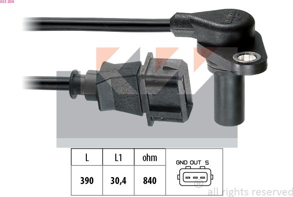 KW 453 204 - RPM Sensor of AT, automatic transmission car-mod.net