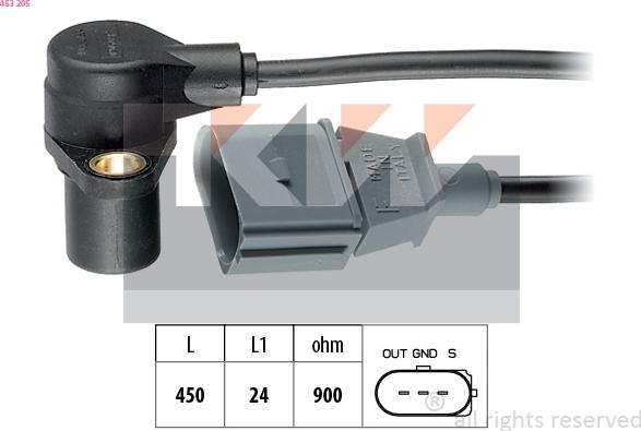 KW 453 205 - Crankshaft position sensor, RPM car-mod.net
