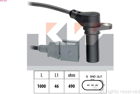 KW 453 218 - Crankshaft position sensor, RPM car-mod.net