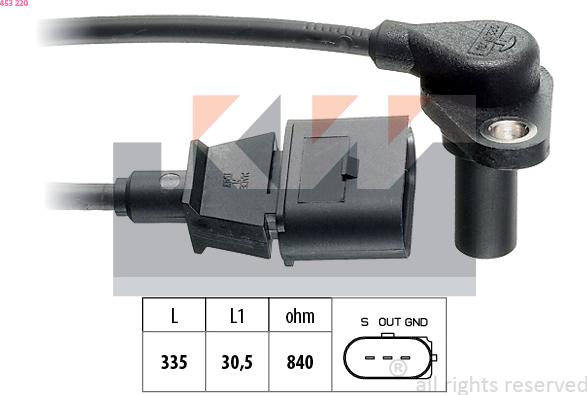 KW 453 220 - Crankshaft position sensor, RPM car-mod.net