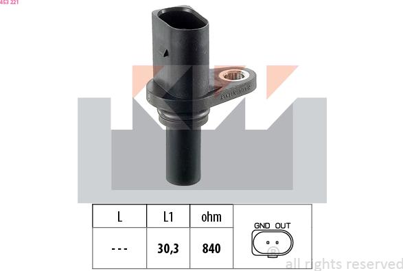 KW 453 221 - RPM Sensor of AT, automatic transmission car-mod.net