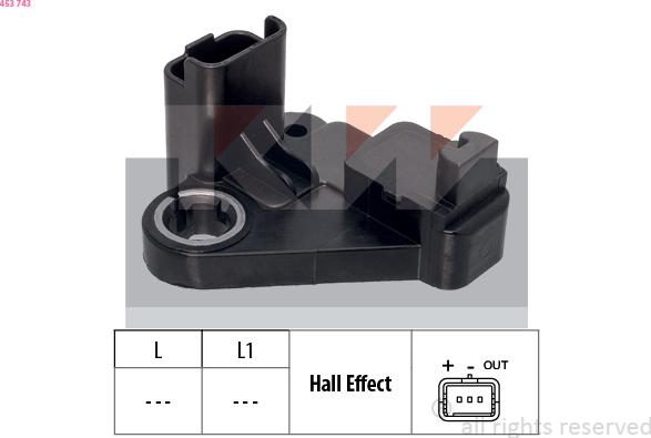 KW 453 743 - Crankshaft position sensor, RPM car-mod.net
