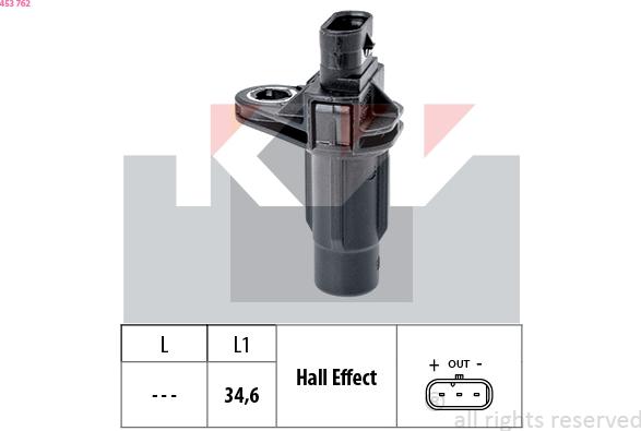 KW 453 762 - Crankshaft position sensor, RPM car-mod.net