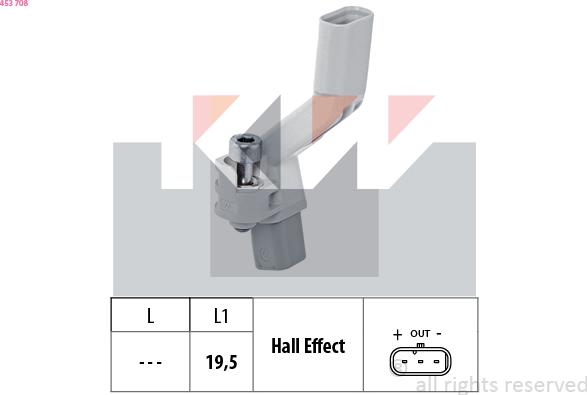KW 453 708 - Crankshaft position sensor, RPM car-mod.net