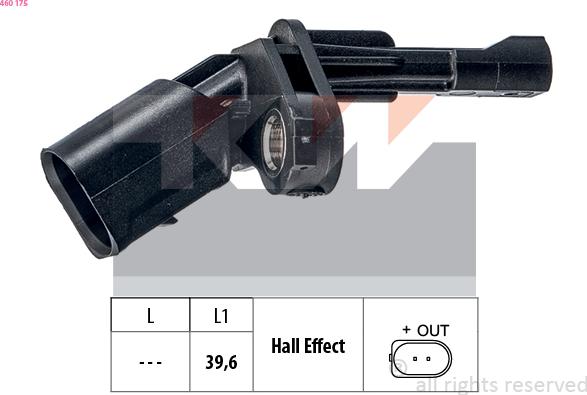 KW 460 175 - ABS sensor, wheel speed car-mod.net