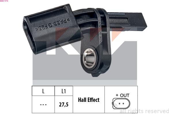 KW 460 173 - ABS sensor, wheel speed car-mod.net
