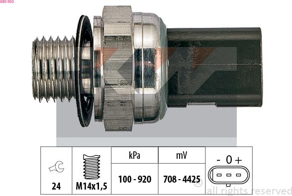 KW 480 003 - Sender Unit, oil pressure car-mod.net
