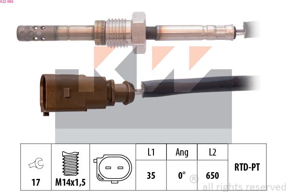 KW 422 065 - Sensor of exhaust gas Temperature car-mod.net