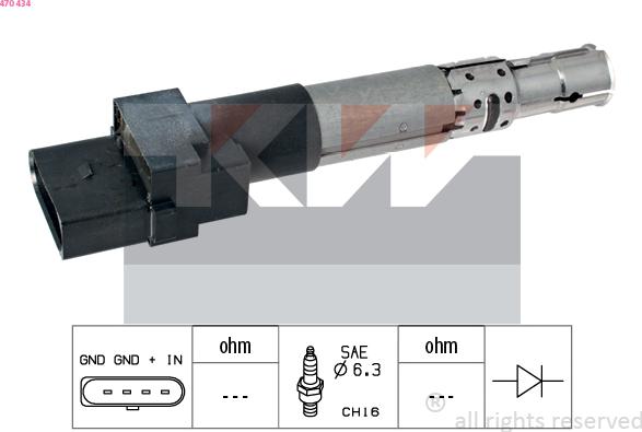 KW 470 434 - Ignition Coil car-mod.net