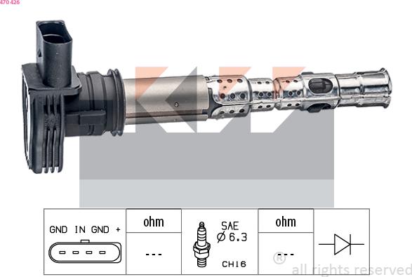 KW 470 426 - Ignition Coil car-mod.net