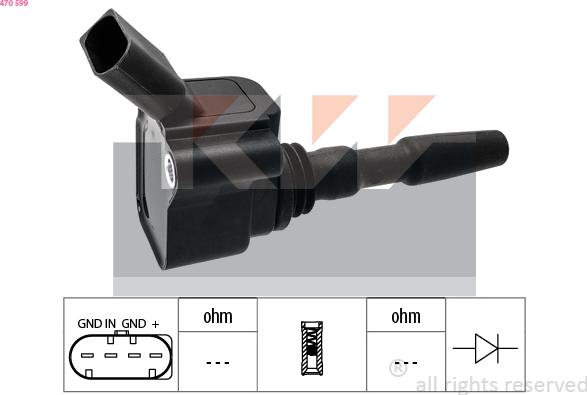 KW 470 599 - Ignition Coil car-mod.net