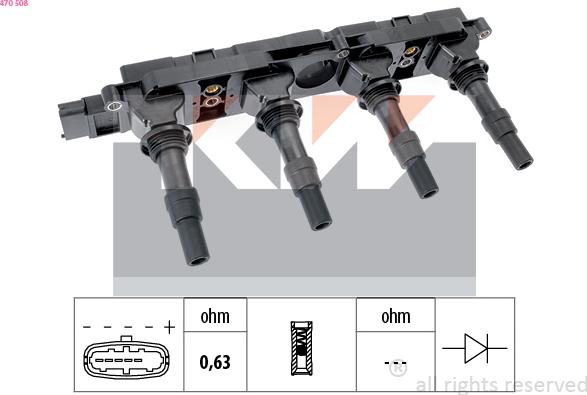 KW 470 508 - Ignition Coil car-mod.net