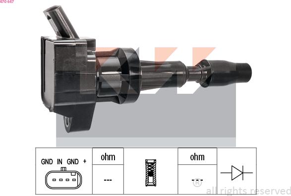 KW 470 647 - Ignition Coil car-mod.net