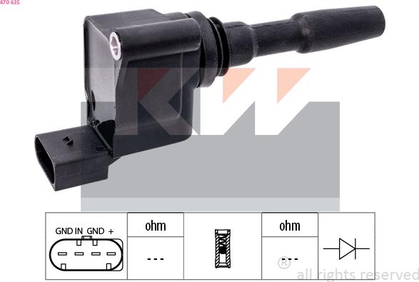 KW 470 635 - Ignition Coil car-mod.net