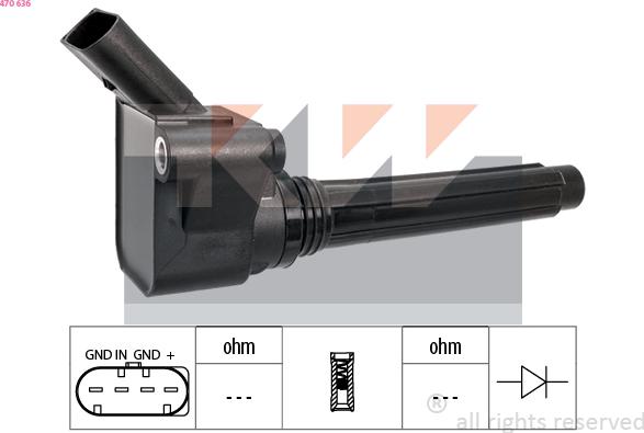 KW 470 636 - Ignition Coil car-mod.net