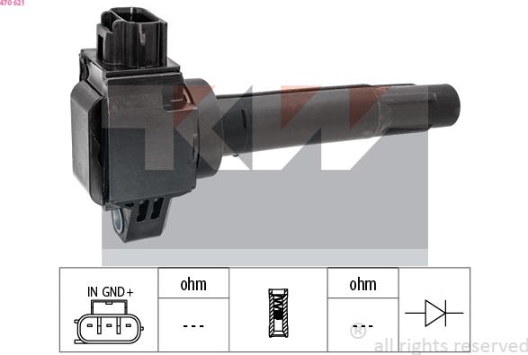 KW 470 621 - Ignition Coil car-mod.net