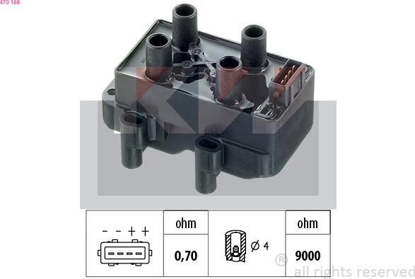 KW 470 188 - Ignition Coil car-mod.net