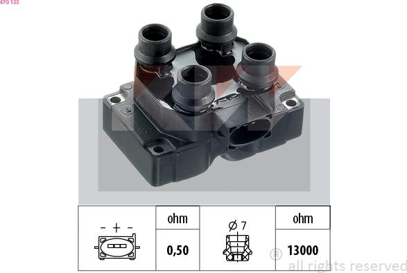 KW 470 135 - Ignition Coil car-mod.net