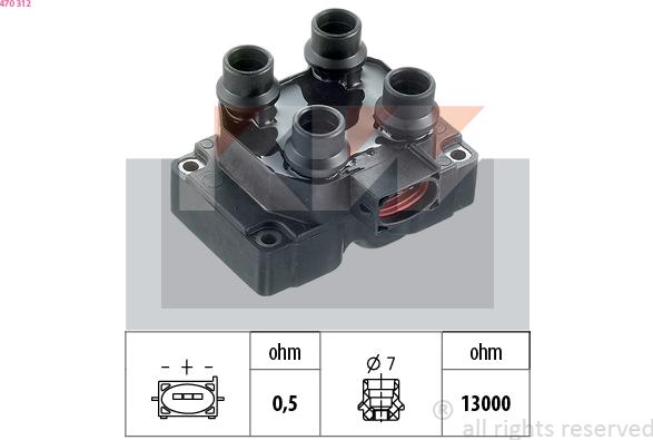 KW 470 312 - Ignition Coil car-mod.net