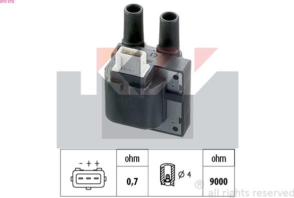 KW 470 378 - Ignition Coil car-mod.net