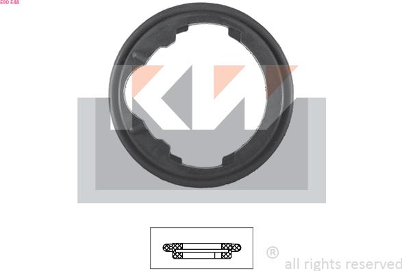 KW 590 548 - Gasket, thermostat car-mod.net