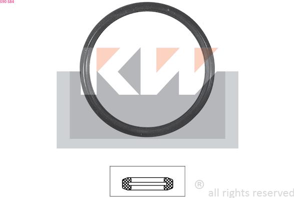 KW 590 584 - Gasket, thermostat car-mod.net