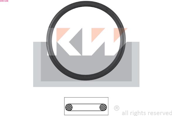 KW 590 538 - Gasket, thermostat car-mod.net