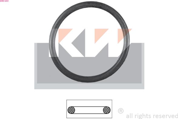 KW 590 533 - Gasket, thermostat car-mod.net